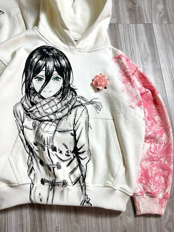 Denji and Reze Cotton Anime Hoodie Crew Neck Loose Summer Cotton Sweatshirt Harajuku Unisex Hoodies Oversized Men Clothing — image 6