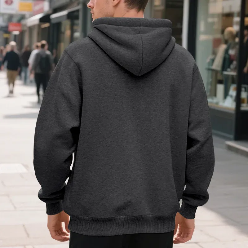 Novo 2026 outono casual sólido manga longa zíper com capuz moletom casaco masculino moda ao ar livre roupas esportivas jaquetas — image 41
