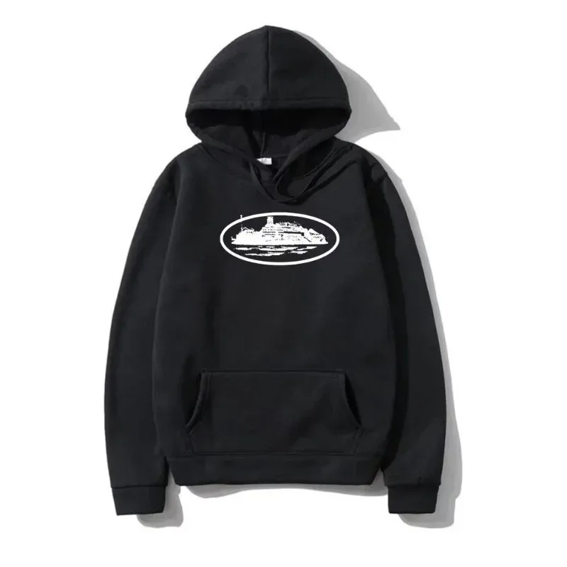 Iate gráfico preto com capuz masculino feminino estilo náutico casual moletom com capuz vela entusiasta moda streetwear topo — image 4