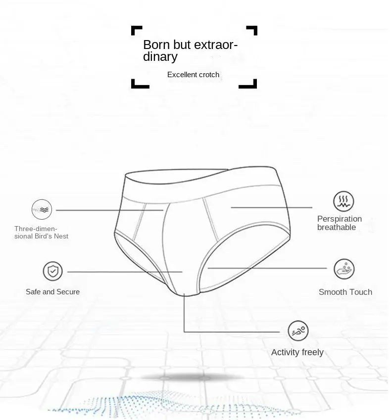 Solid Men Summer Ice Silk Underwear Boxershorts Briefs Breathable Underwear Bamboo Carbon Fiber Anti-Bacterial Hollow Panties