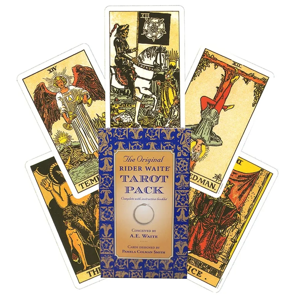 10,3*6 cm-es eredeti Rider Waite Tarot pakli, 78 db kártya kezdőknek, Classic Edition