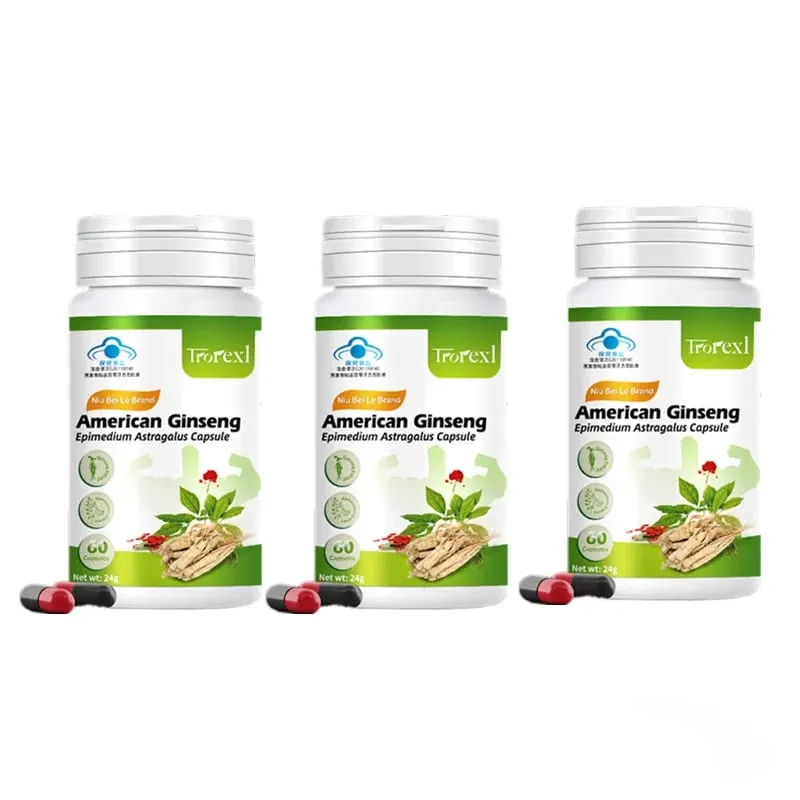 Natural Epimedium Ginseng Supplements for Male Enhancing Stamina Strength and Endurance Men Health Enlargent Capsules