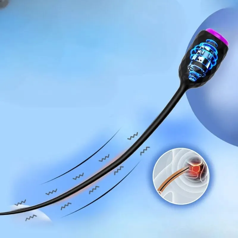 Long Urethral Vibrator Catheter Urethra Sound Dilator Massager 10 Speed Dildo Vibrator Catheter Penis Plug Sex Toys for Men Gay — image 5