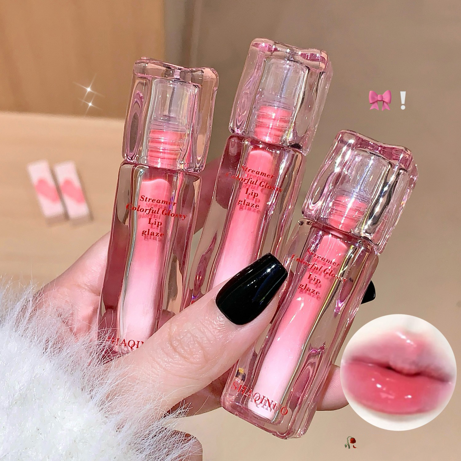 Water Gloss Lip Glaze Mirror Moisturizing Plump Non-stick Cup Jelly Transparent Liquid Lipstick Long-Lasting Tint Oil Lip Makeup — image 2