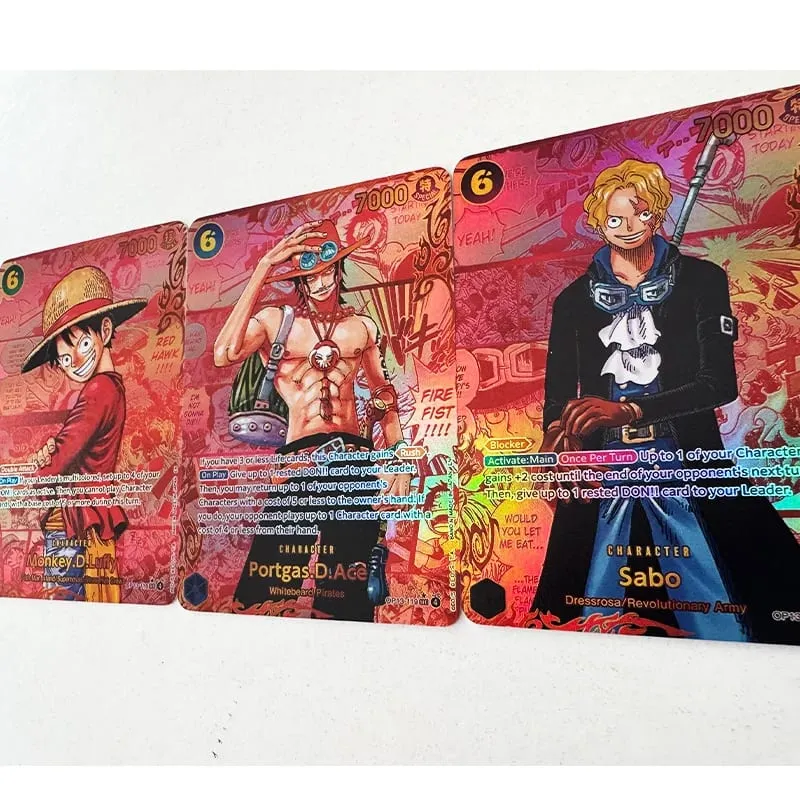 אנימה One Piece גרסה אנגלית יפנית OPCG Comics העתק Shanks Rayleigh Nika Luffy Buggy Enel משחקי אנימה כרטיסי אוסף