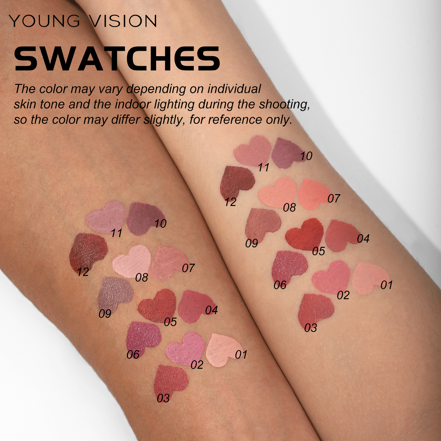 12 color matte liquid lipliner sponge gourd head fog surface bare color waterproof lip glaze red pen — image 6