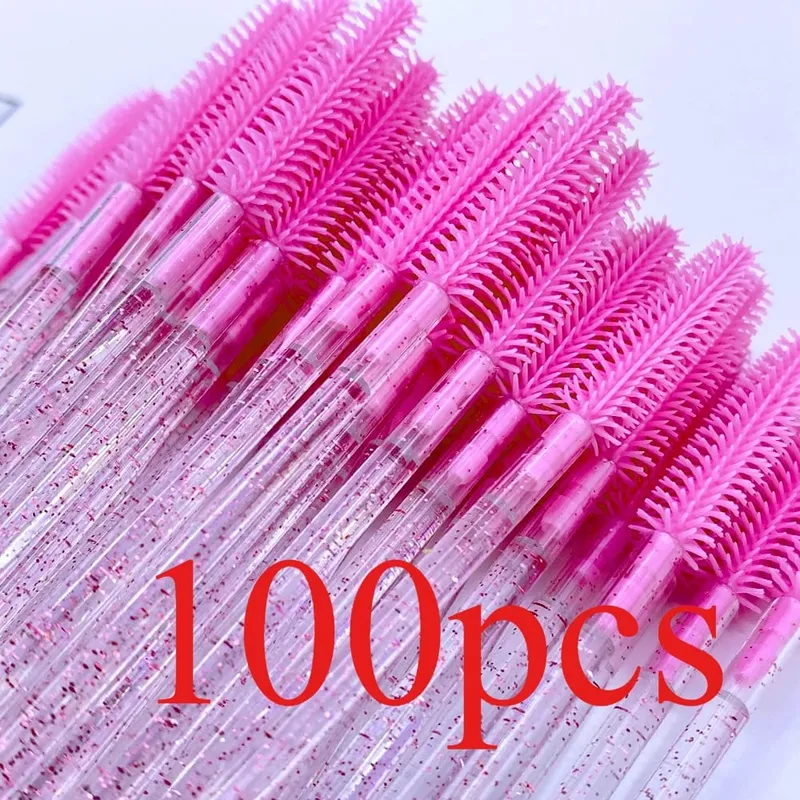 Baguettes de Mascara en cristal de Silicone jetables, brosses à cils en diamant, peigne, brosse de maquillage de beauté, outils pour femmes, 50/100 pièces — image 12