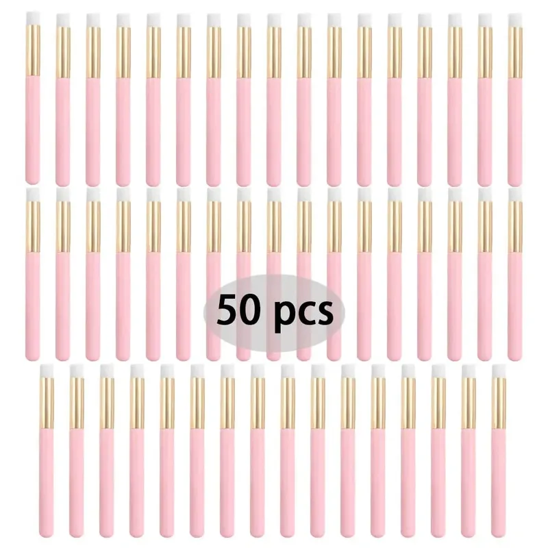 50 יחידות רך הארכת ריסים ניקוי מברשת ריסים שמפו גבות פילינג אף ניקוי מסיר איפור ציוד טיפוח יופי