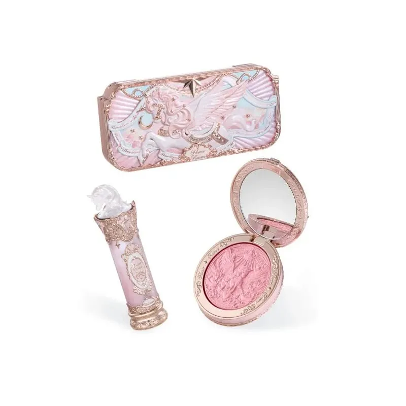 Σετ δώρου μακιγιάζ Flower Knows Knight Unicorn Σετ δώρου 3PCS Kit Eye Shadow Palette Long Lasting Lipstick Blusher Setting Powder — image 2