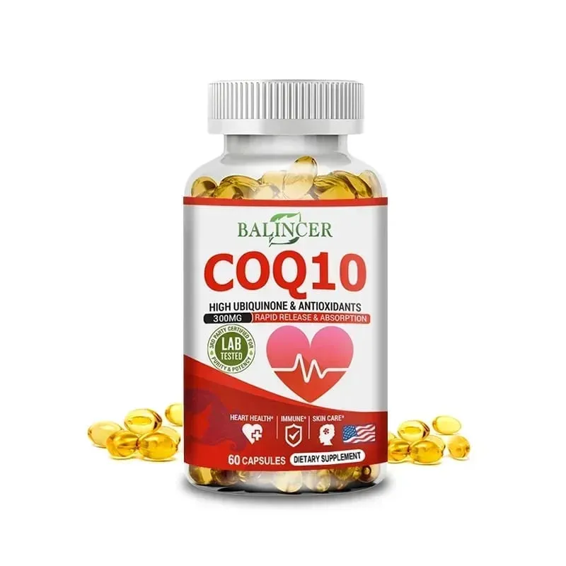 CoQ10 Softgels - Koenzim Q10 (ubikinon) Kiegészítő, jól felszívódó antioxidáns, támogatja a szív egészségét és az energiatermelést