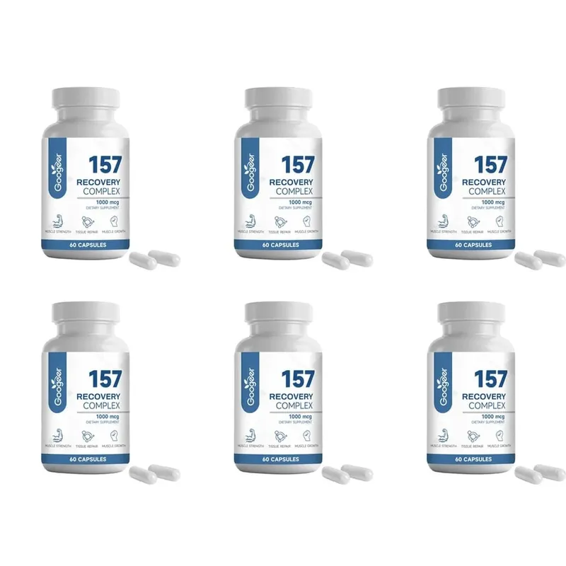 157 קפסולות קומפלקס החלמה עם L-Valine ו-L-Glutamine להחלמה תומכות בצמיחת שרירים תערובת אמינו 1000 מק"ג 60 כמוסות