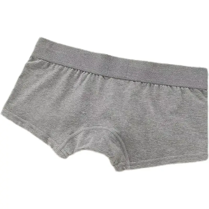 Cueca masculina de canto plano cintura baixa moda cor sólida u levantada slim fit respirável shorts — image 9