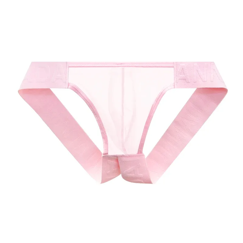 Trendy Men's Thong Comfortable Passionate Fitness Underwear Show Buttocks Personality Transparent Men Summer Triangle Brief — image 21