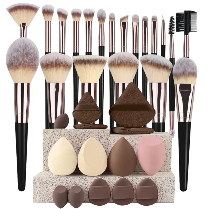 Sminkecset készlet Professzionális Beauty Foundation korrektor púder szemhéjpúder pirosító ecset Kabuki Blending Cosmetic Beauty Tool — image 18