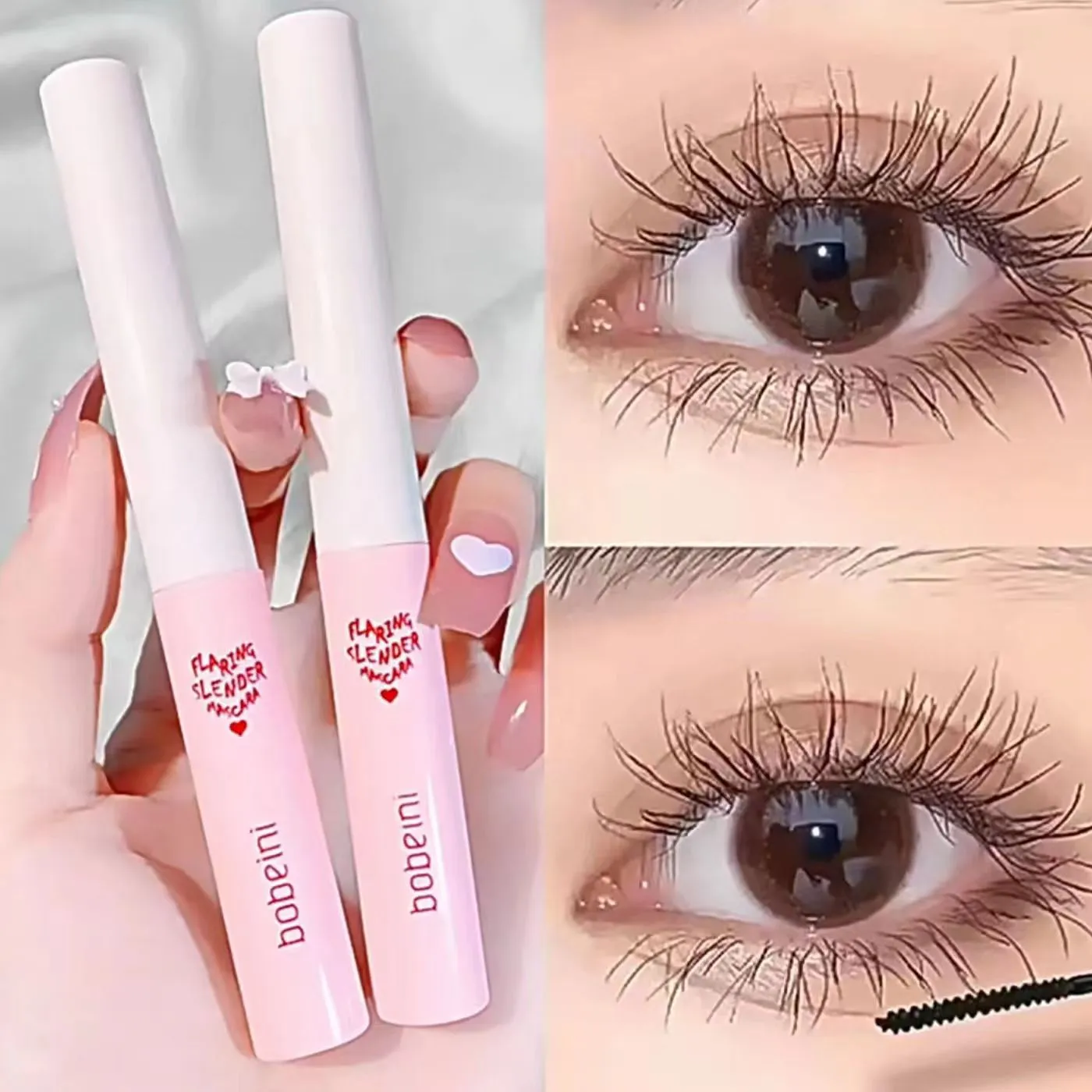 Ultra-fine Mascara Curl Thick Lengthening Eyelash Mascara Waterproof Non-smudge Brown Natural Curling Fine Brush Mascara Makeup
