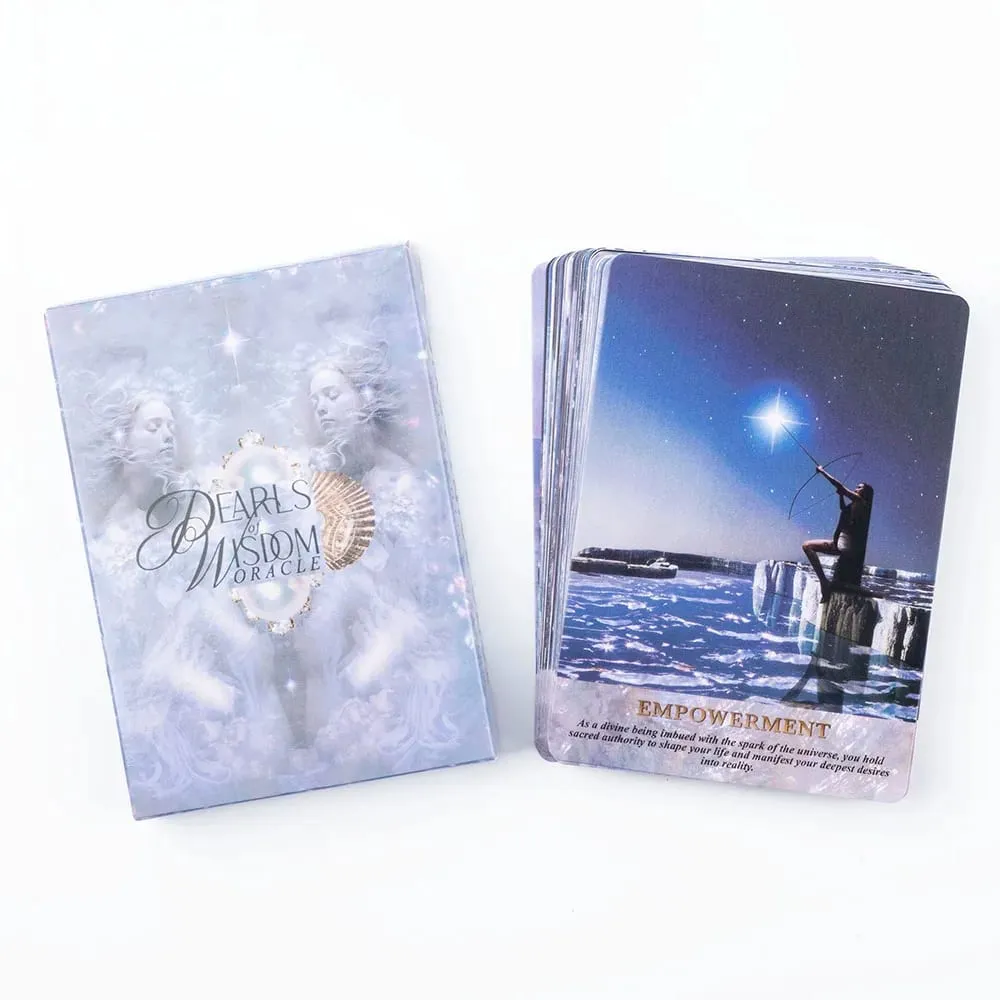 Pearl Wisdom Oracle Deck 10,4*7,3cm 44 Cards Deve Into The Ethereal Visuals που σας καθοδηγούν να ανακαλύψετε βαθύτερη σημασία