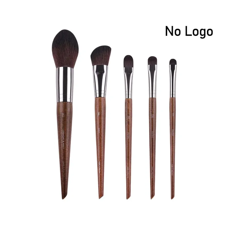 Ensemble complet de pinceaux de maquillage pour les yeux en bois naturel, kit de maquillage Pro pour fard à paupières, surligneur, sourcils, lèvres, cils, pratique — image 11