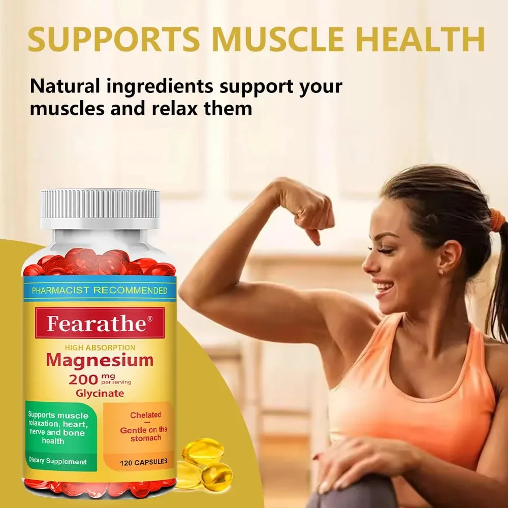 200 Mg Magnesium Glycinate Capsules To Improve Sleep Quality Support Joint and Bone Marrow Health and Boost The Immune System — image 2
