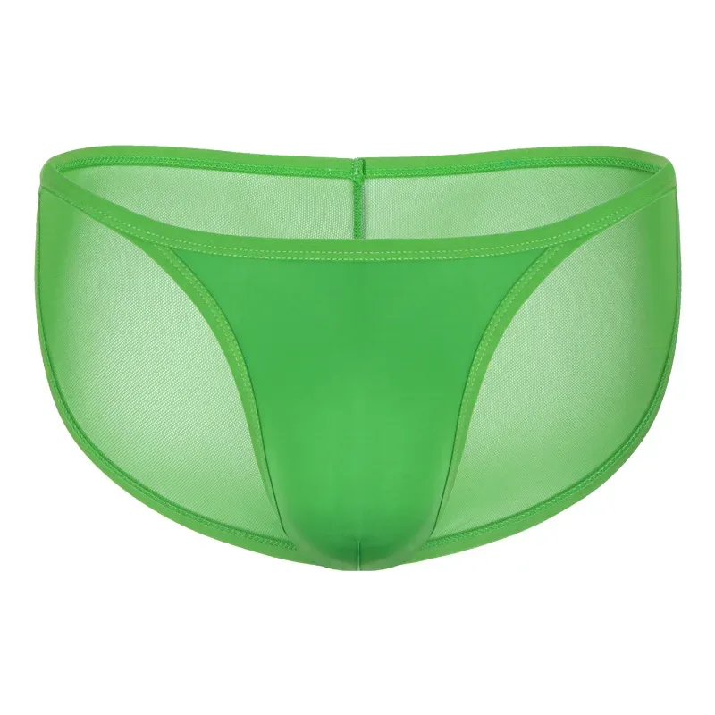 Men's Underwear Transparent Breathable Panties Male Low-waist High Fork Briefs — image 16