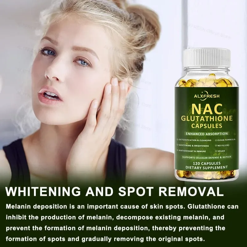 Premium NAC + Glutathione Complex Detox & Antioxidant Boost with Vitamin C | Liver Support Immune System Health Supplement