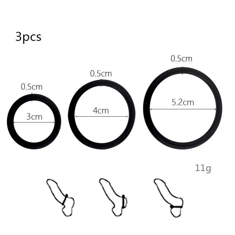 Penis Ring Reusable Silicone Semen Cock Ring Penis Enlargement Delayed Ejaculation Sex Toys For Men — image 32