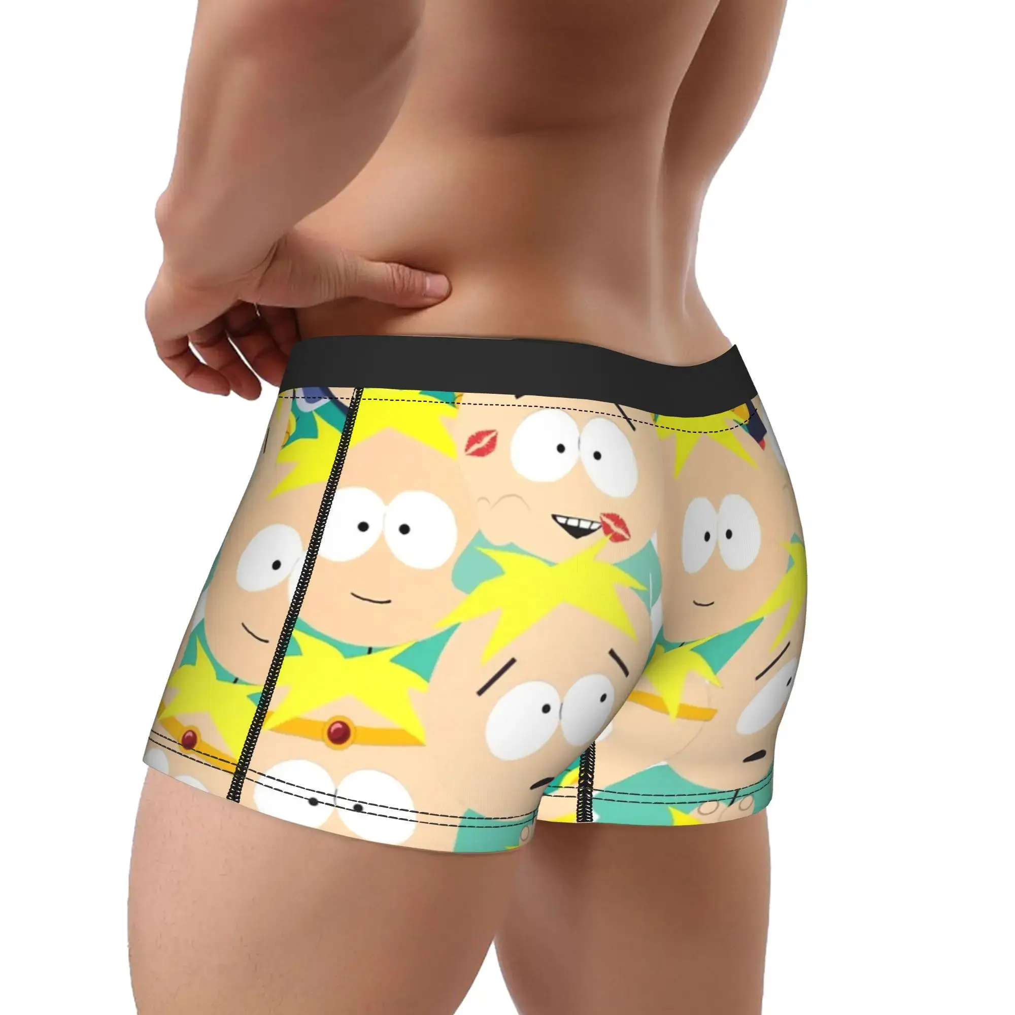 Mga Lalaki South Cartoon Park Butters Stotch Collage Mahabang Kasuotang Panloob Hot Boxer Briefs Shorts Panty Lalaki Malalambot na Panloob M-XXL — image 3
