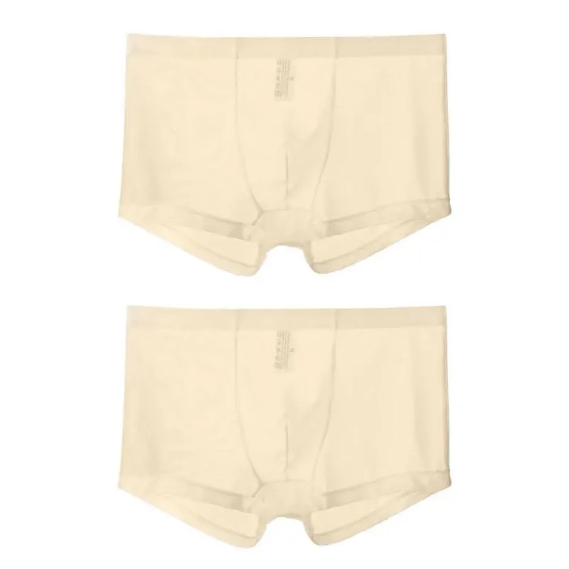 Genomskinliga boxershorts för män genomskinlig manliga kalsonger Sexiga Mesh Låg midja Is Silke Tunn Kylning Herr Trosor Herr Underkläder — image 22