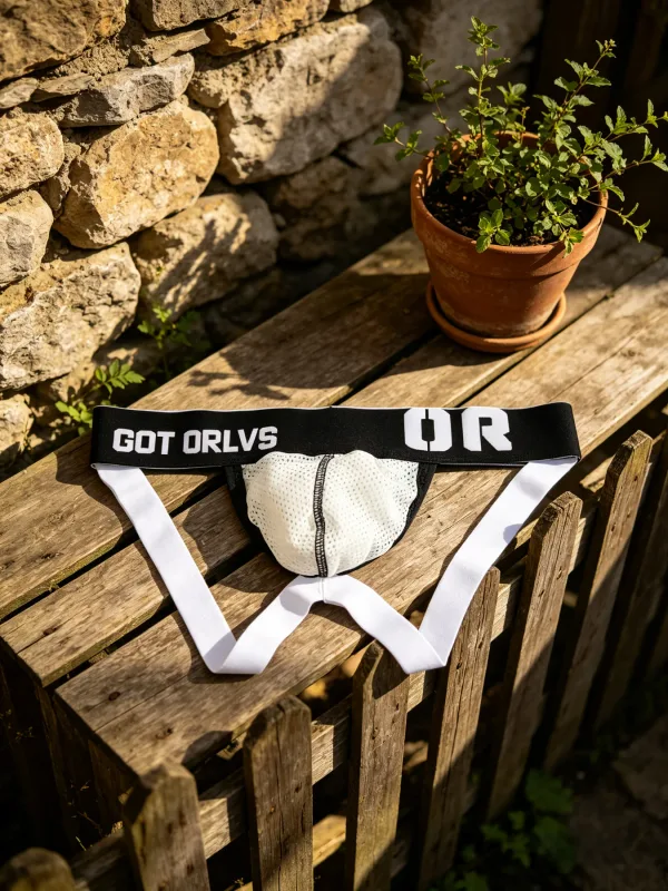 Cueca masculina de malha g string, roupa íntima com letras impressas em contraste, cintura elástica larga, contorno 3d, bolsa em u, material de malha fina sofisticado — image 5
