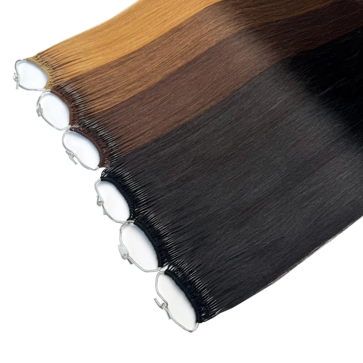 Straight Korea Δημοφιλή Cotton String Twins Hair Extensions Brazilian Remy Hair 0,5G/Pcs Keratin I-Tip Human Hair for Woman — image 2