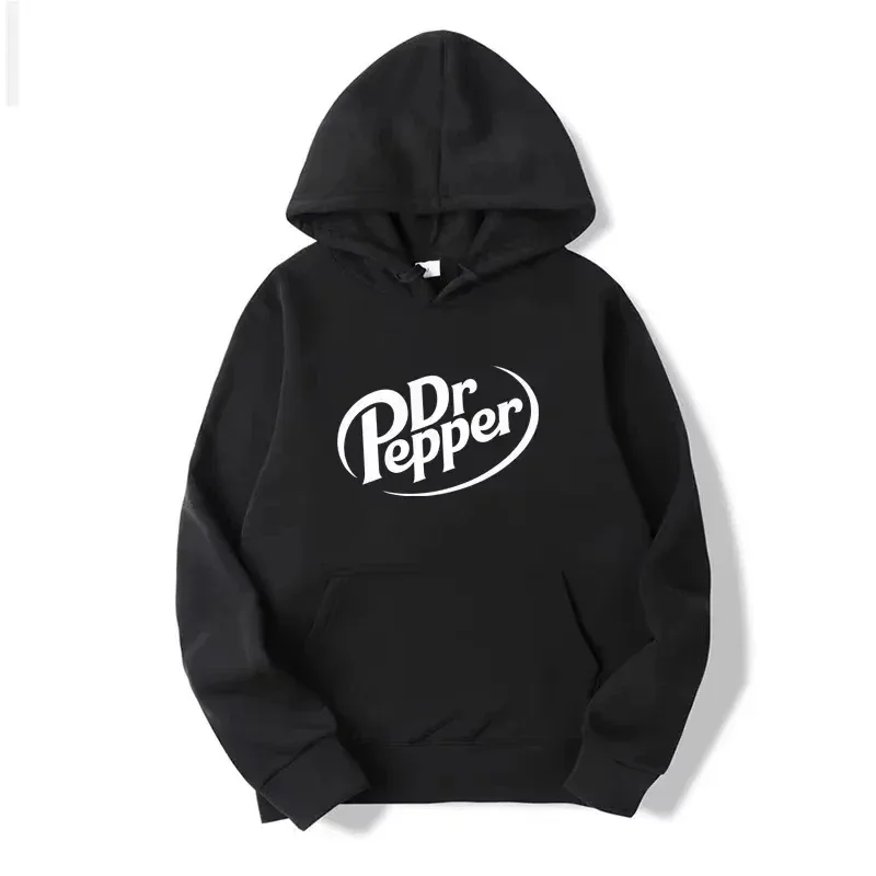 Dr Pepper Hoodie Soda Cola Vintage Beverage Retro Aesthetic Y2K Fashion Black Oversized Casual Sport Sweatshirts — image 13