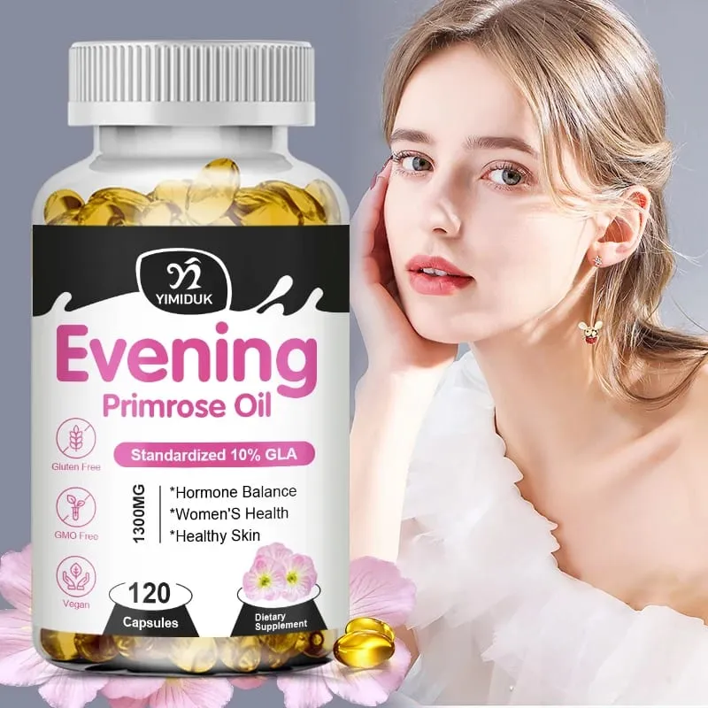 Evening Primrose Oil 1300mg with Rich GLA & Essential Nutrients Balance Hormones Support Women's Comfort & Enhance Skin Health — image 6