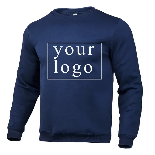 Desain Anda Sendiri Logo Merek/Gambar Kustom Pribadi Di Mana Saja Pria Wanita DIY Leher Bulat Lengan Panjang Pulloverhoodie Fashion Baru — image 10