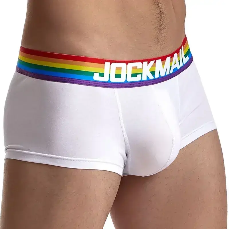 Regnbågsbälte Man Kalsonger Boxershorts Bomull Herr Boxers Herr Andas Underkläder Herr Trosor Mjuka Boxershorts Balck White — image 2
