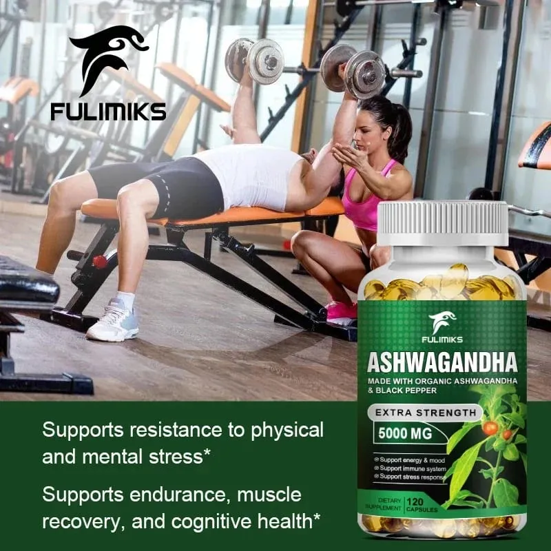 Vegetarian Organic Ashwagandha Extra Capsule Energy & Endurance Supplement Brain & Memory Relief Stress Deep Sleep