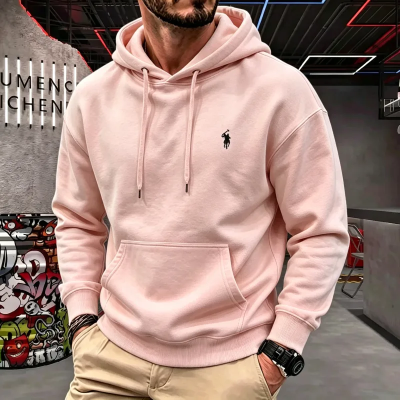 High-end na panlalaking hooded long-sleeved 2026 taglagas-taglamig maluho fashionable horse embroidery golf top casual hoodie panlalaking damit — image 9