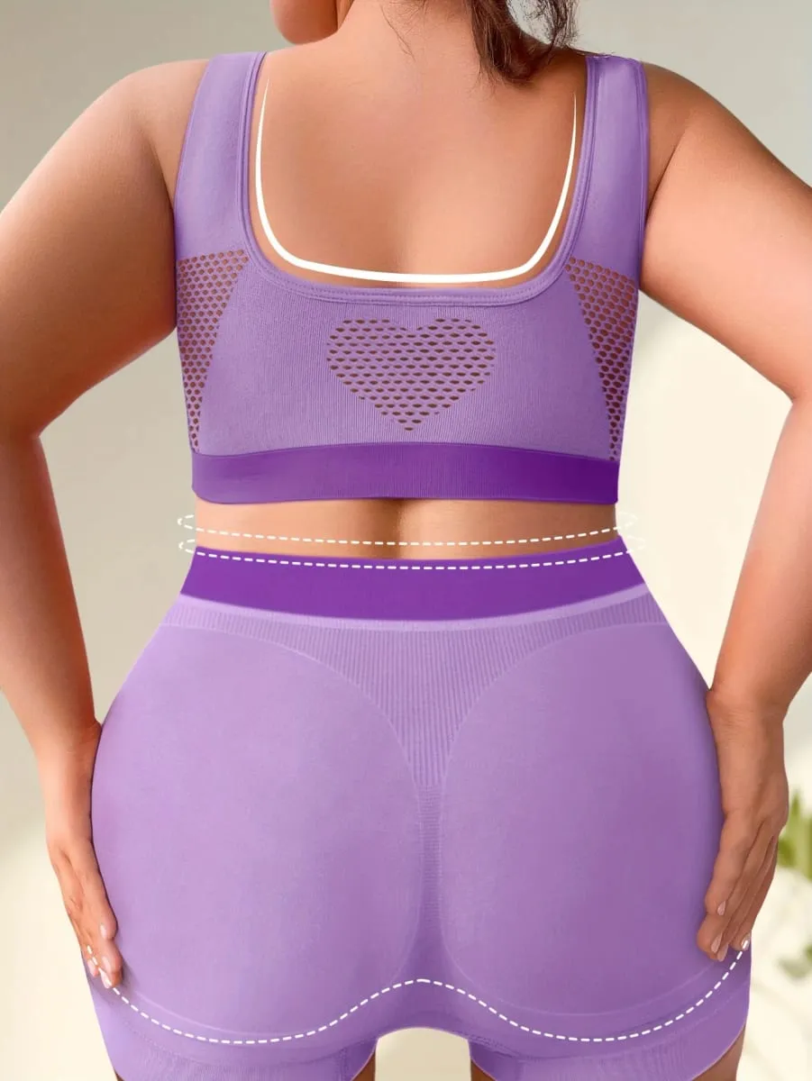 1sET Női fehérnemű szett Nagy méretű Bralette Seamless Melltartó Kényelmes Lélegző Sport Melltartó Stretch Fabric Boxer — image 4