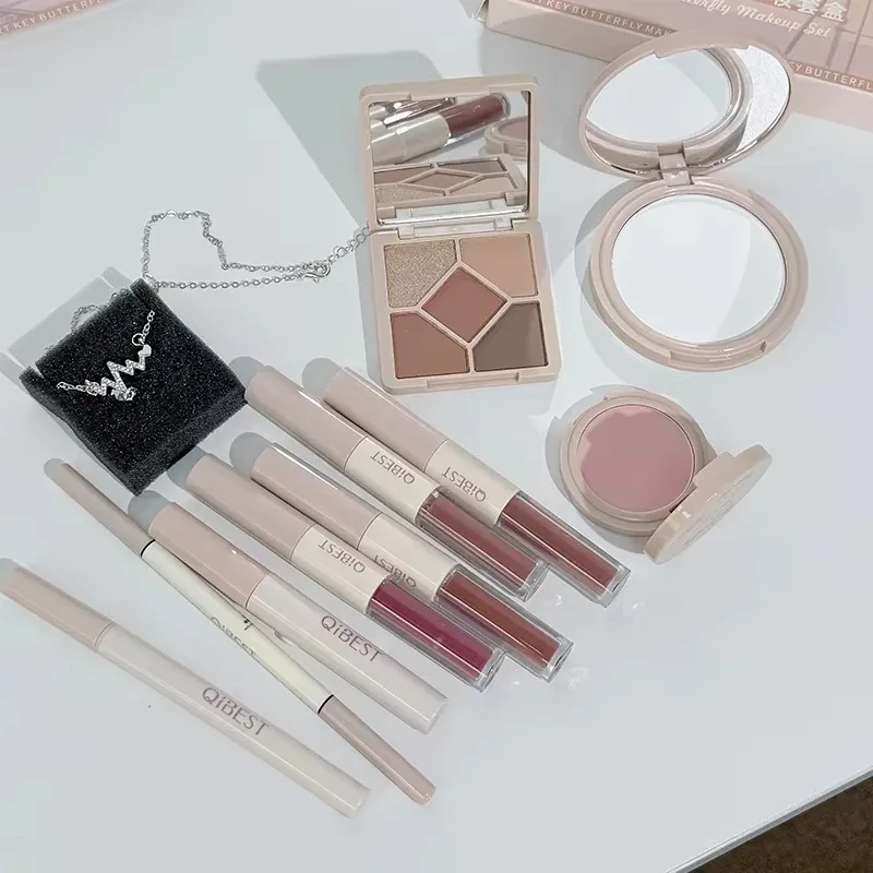 Κουτί δώρου μακιγιάζ Butterfly Bow Heart Limited Lipstick Powder Blush Eyeshadow Σετ δώρου μακιγιάζ και κολιέ Δώρα για γυναίκες — image 6