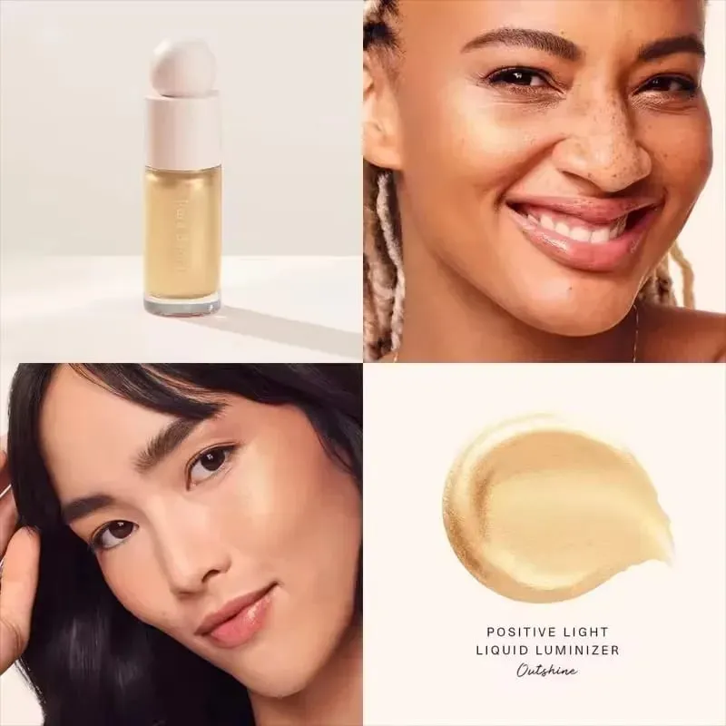 Rare Beauty Positive Light Lqiuid Luminizer Long Lasting Oil Control Αδιάβροχο μακιγιάζ Μαλακό τσίμπημα ματ ρουζ με ζωντάνια καλλυντικά — image 12
