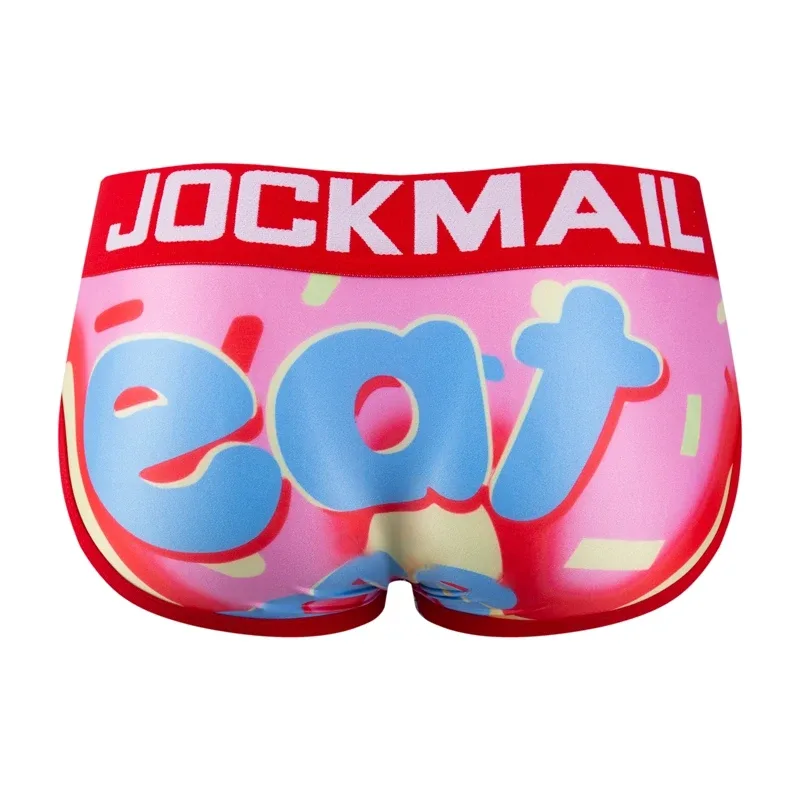 Mapaglarong masaya Sexy Men Underwear Print Underpants Ice silk Briefs Cueca Gay Male Panties Slip 21 Pattern design Shorts — image 37