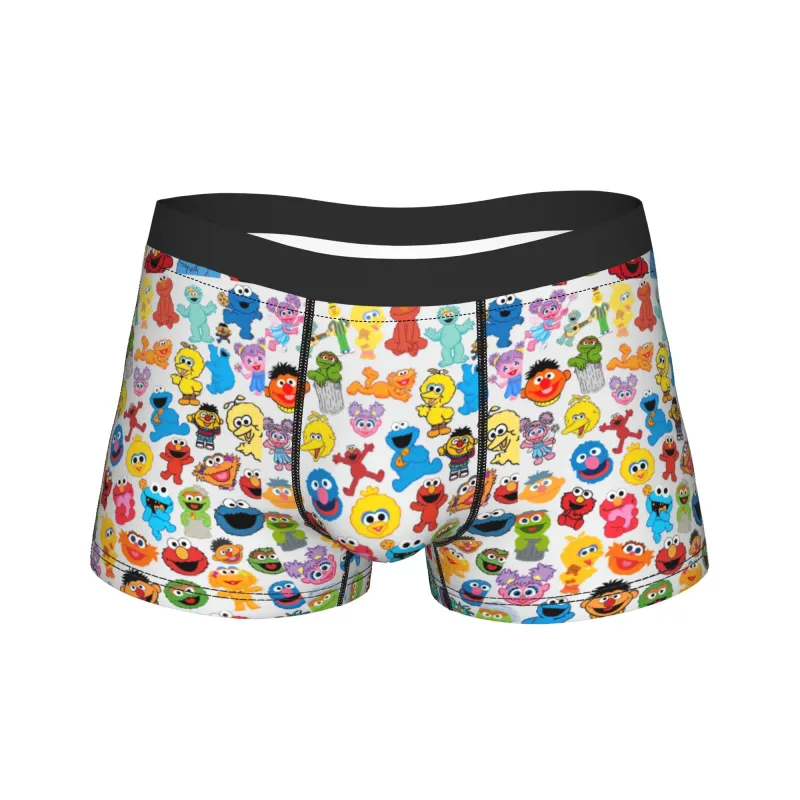 S-Sesames Streets Tango Elmo at Grover Underwear Men Shorts Briefs Nakakatuwang Boxershorts Quality Customs Oversize Panties — image 14