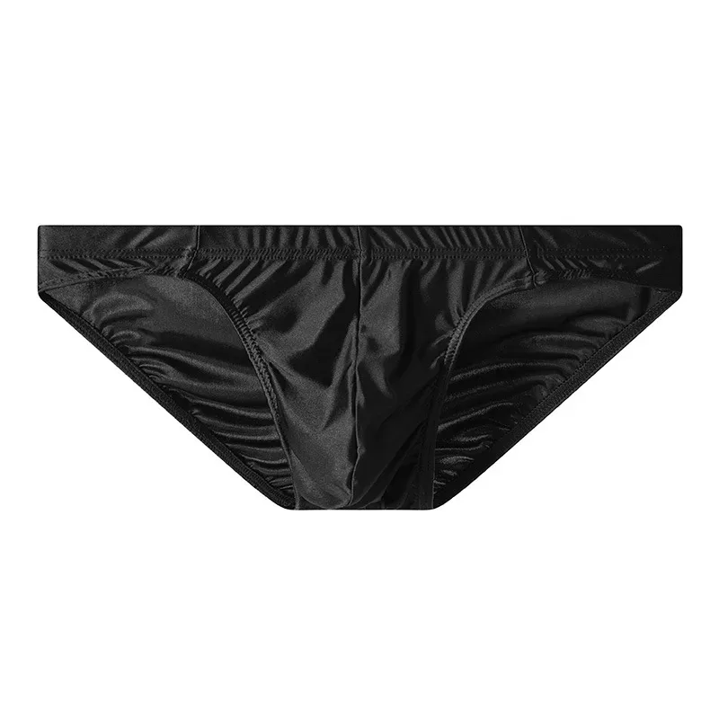 Luxury Satin-like Men Underwear Ice Silk Thin Smooth Briefs Sexy Breathable Underpants U Bulge Pouch Quick Drying Panties Cuecas — image 20