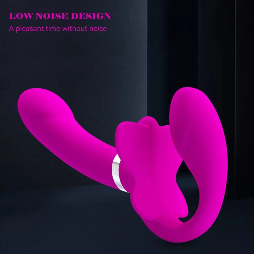 Double Penetration Strap-on Dildo Vibrators for Women Double-heads Vibrating Penis Lesbian Erotic Toys Sex Toys for Couples — image 4