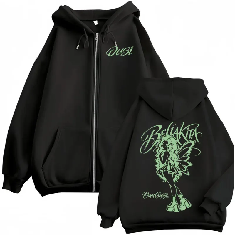 Rapper Omar Courtz Por Si Manana No Estoy Album Tour Zip Up Hoodies Men Women Harajuku Gothic Aesthetics Sweatshirt Jacket Coats — image 1