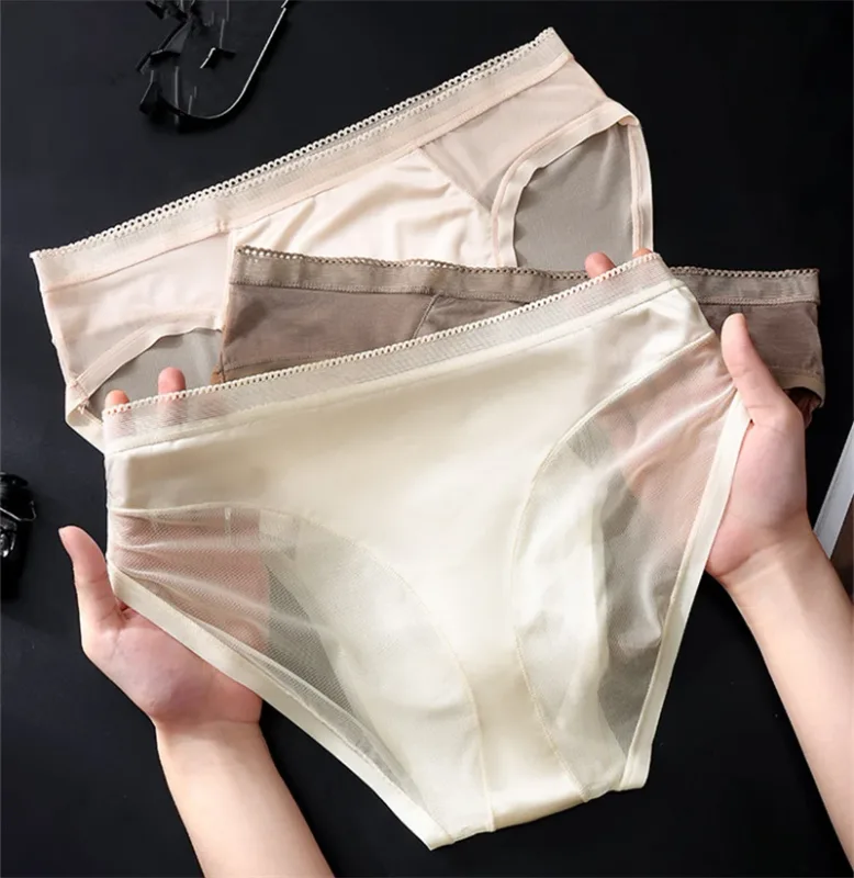 New adults 18 plus micro calzones hombres Ice silk mesh men's underwear 3D space sexy lingeries for man lace calzoncillos hombre — image 9