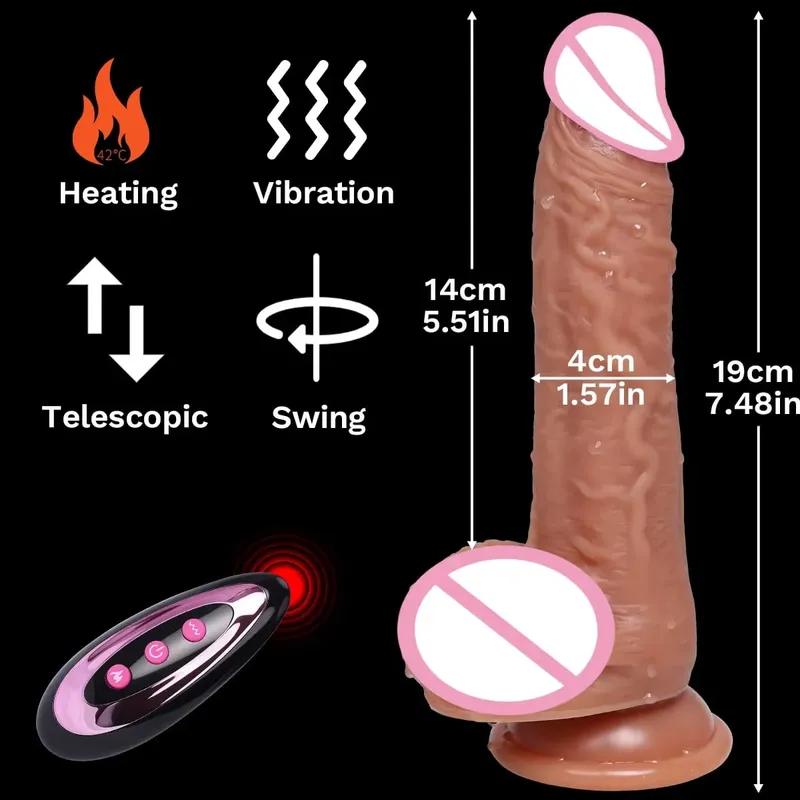 Realistic Dildo Vibrator Thrust Penis Tongue Licking Clitoris Double Penetration Anal Sex Machine Quick Orgasm For Women Sex Toy