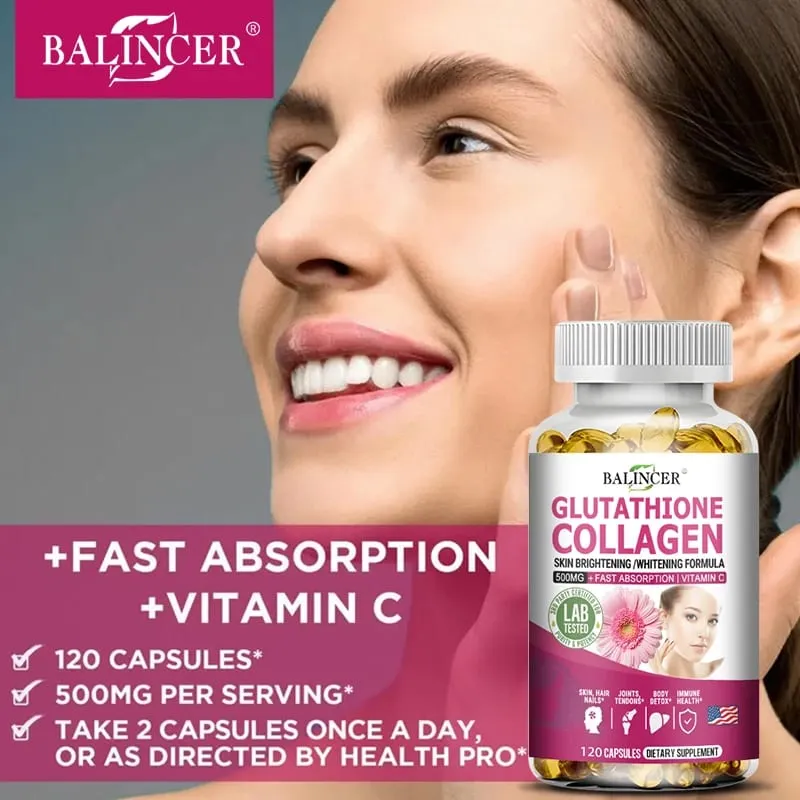 Glutathione Supplements - Collagen Booster Antioxidant Support Liver Detoxification Skin Whitening and Brightening — image 6