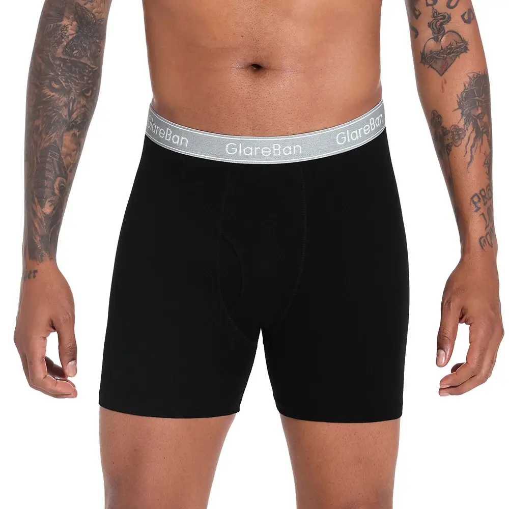 4pcs Black Long Leg 100% Cotton Boxer for Men New Underwear Male Brand Panties And Underpants For Homme Shorts Box Slip Briefs — image 7