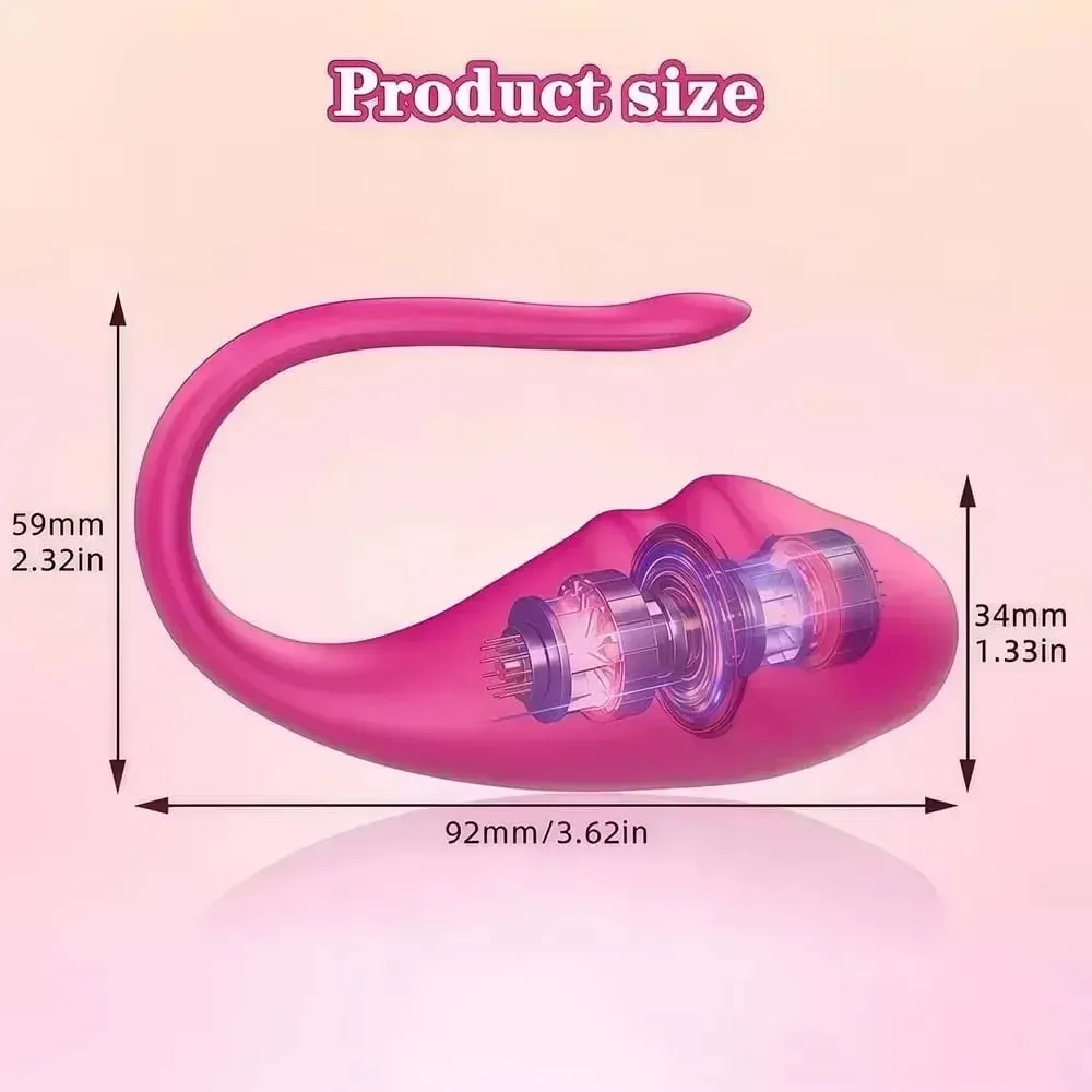 Erőteljes, hordható alkalmazásvezérlő tojásvibrátor U típusú csikló hüvelystimulátor pároknak Masszázs G Spot szexjáték 18 év feletti nőknek