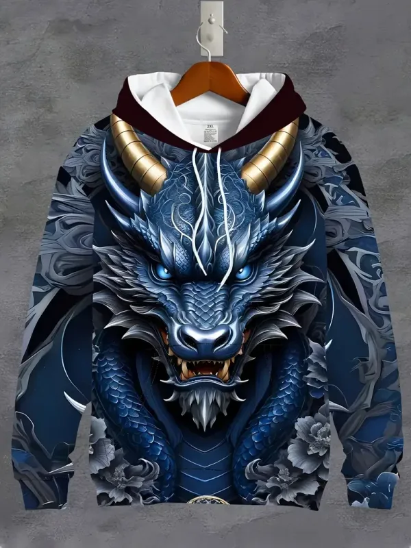 New 3DPrint Animal Graphic Hoodies For Man Sweatshirt Hrajuku Street Fall Casual Long Sleeves Y2k Men Clothing Menswear Clothing — image 10