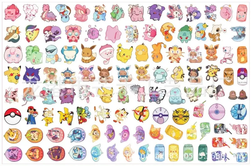 Pokemon Acrylic DIY Patch Kawaii Pendant Ειδικού σχήματος κοπής Anime Cartoon διπλής όψης Υλικό φουρκέτας μπρελόκ εκτύπωσης — image 15
